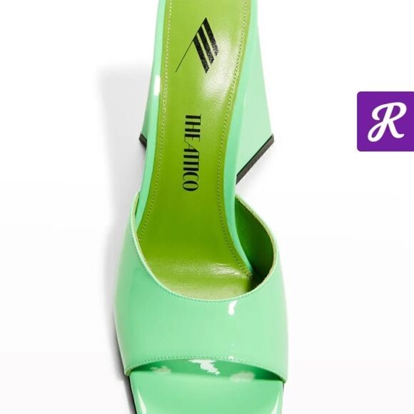 [the attico] BNIB Devon neon green mules #7 - Picture 5 of 13